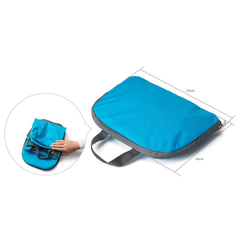 Bærbar udendørs folde rygsæk rejse vandretaske vandtæt nylon sportshud taske rygsæk mandlig og kvindelig universal