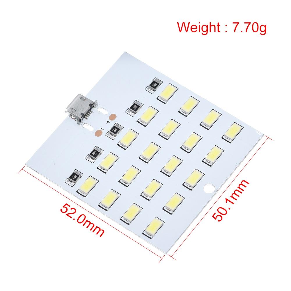 5730 Smd 5V 430mA ~ 470mA Wit Mirco Usb 5730 Led Verlichting Panel Usb Mobiele Licht Emergency licht Nachtlampje: 20pcs 5730 panel