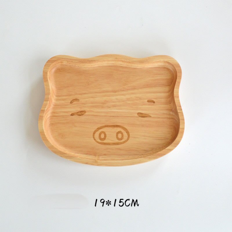Dessin animé mignon animaux plaque en bois cuisine créative enfants aiment les plats en bois