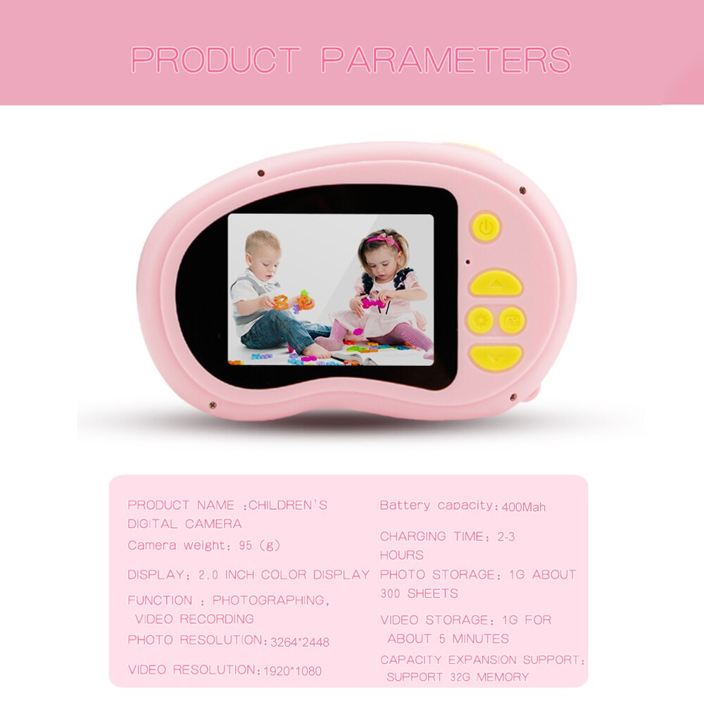 freundlicher HD Digital Kamera Mini Karikatur Tragbare Video Recorder Camcorder Mädchen Jungen Für freundlicher Kameras Spielzeug Fotografie