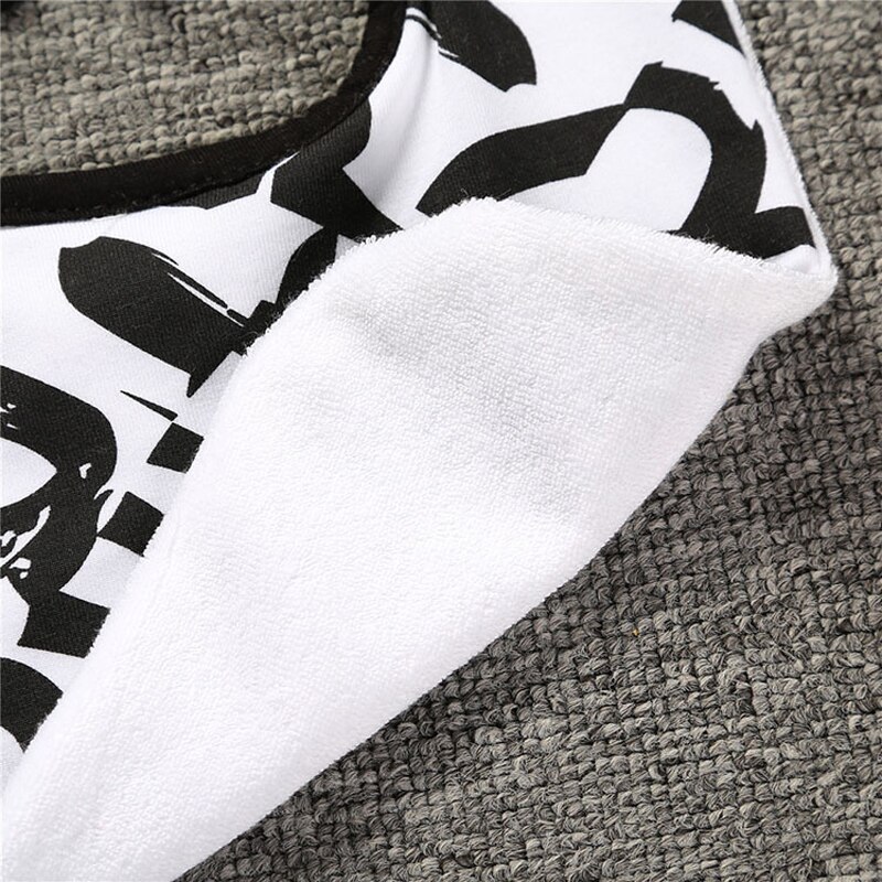 Baby hagesmæk sort og hvid lille barn babysaliva h... – Grandado