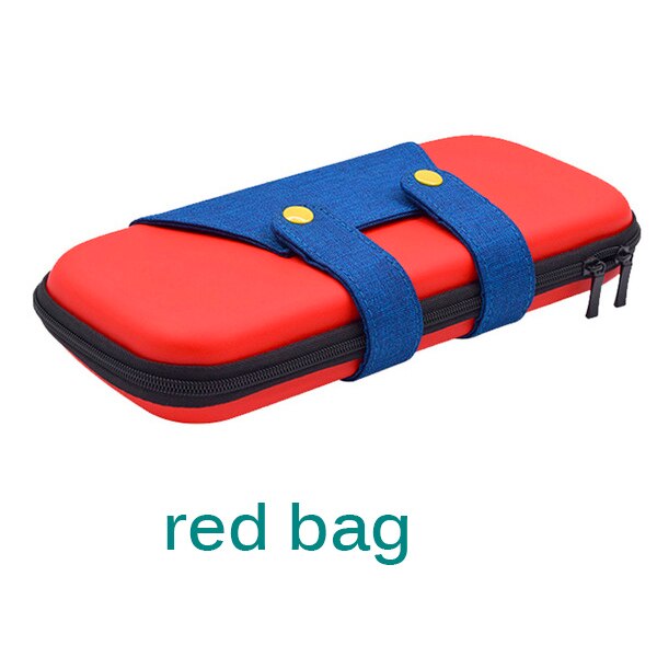 3 In 1 for Nintend Switch Lite Carrying Bag Switch Mini Protector Case for Nintendo Switch Mini Accessories Storage Glass Film: red