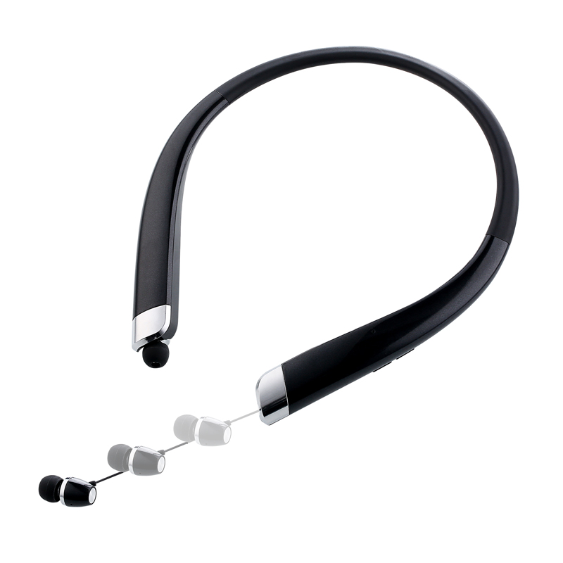Bluetooth Headset Intrekbare Oordopjes Nekband Sport Waterdichte Hoofdtelefoon Draadloze Stereo Oortelefoon met Microfoon Voor IPhone Samsung