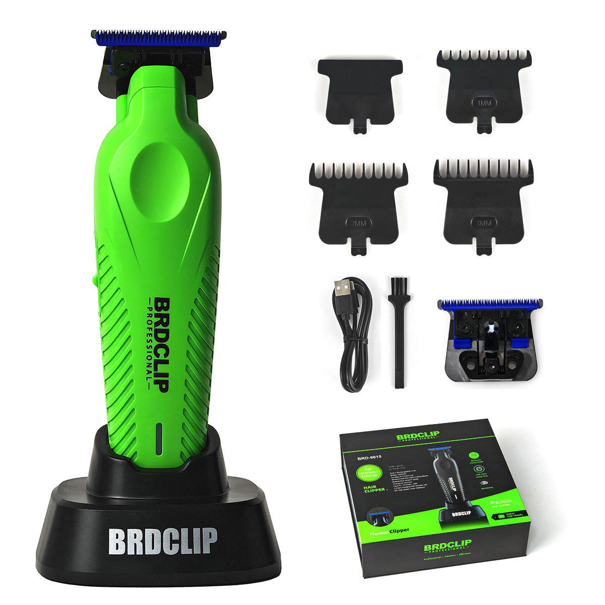 BRDCLIP BRD9615 9000PRM Professionele heren Tondeuse Kapper Afwerking Elektrische Tondeuse DLC Blue Blade Haar Snijmachine: Beige