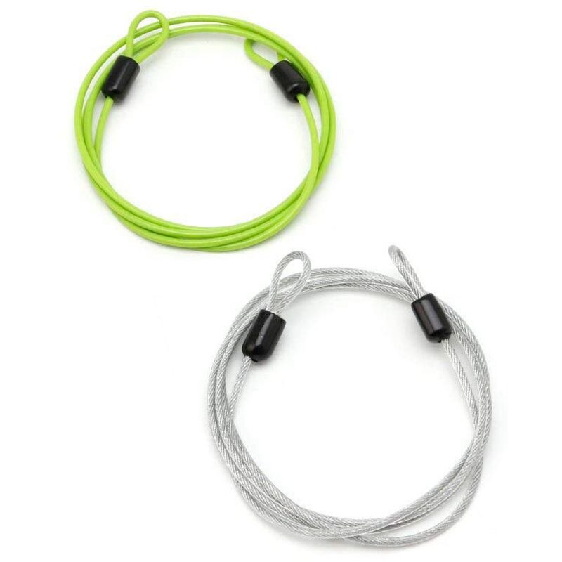 100cm x 2mm Cycling Sport Security Loop Cable Lock Bicycle Bikes Scooter U-Lock (Green)