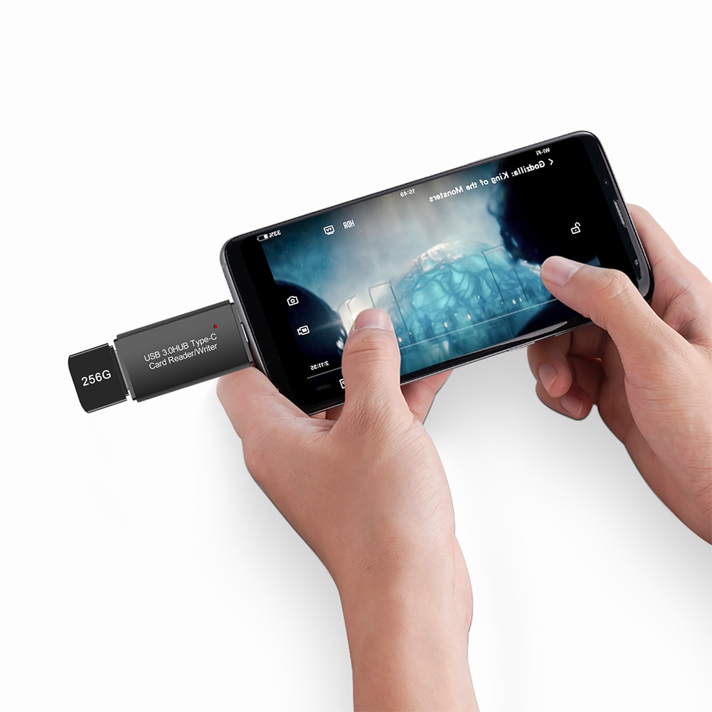 Yc -432 usb-verlängerungskabel-hub zum laden von speicherkarten und lesen von usb-karten, usb typ-c auf usb 3.0 otg-adapter für laptop und smartphone