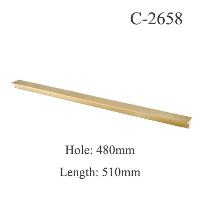 Gold Cabinet Long Handles and Knobs Solid Brass Kitchen Cupboard Pulls Drawer Knobs Bedroom Door Handle Heavy Furniture Hardware: C-2658-480
