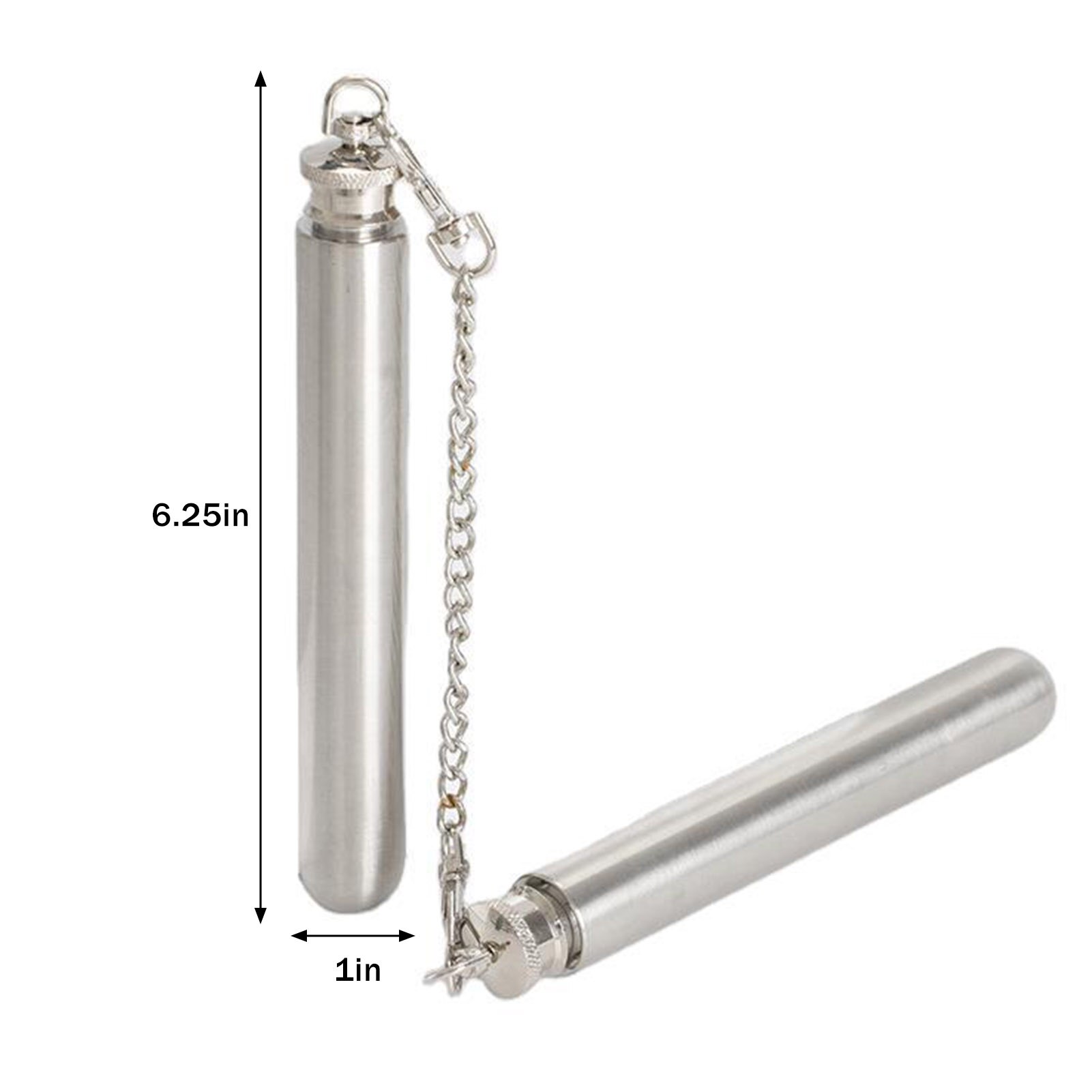 Mini Edelstahl Glaskolben Tragbare Öl Container Mini Edelstahl Glaskolben Mit Schraube Kappe Langlebig Glaskolben Rohre Für draussen