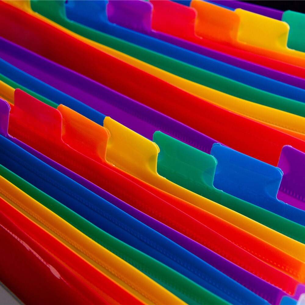 24-schicht Große Dokument Tasche Regenbogen Akkordeon A4 Klassifizierung Prüfung Papiere Werkzeug Geschäft Ausbau Datei Ordner Einreichung Produkte