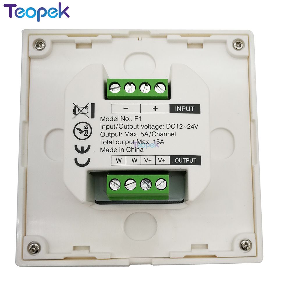 Miboxer smart led touch panel controller  p1 p2 p3 til rgb rgbw rgb+cct / dobbelt hvid / enkelt farve led belysning  dc12-24v 15a