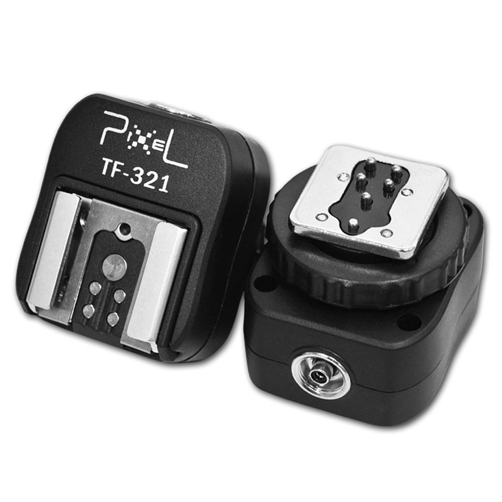 Pixel TF-321 Ttl Flash Shoe Hotshoe Adapter Converter Voor Canon 580EX 550EX 600D 700D 70D 6D 60D 550D 5D camera En Flitser