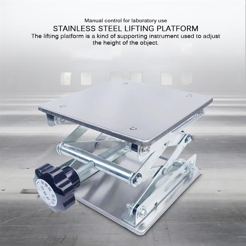4"x4" 100x100mm Aluminum Router Lift Table Woodworking Engraving Lab Lifting Stand Rack lift platform Woodworking Benches