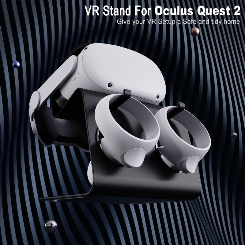 Durable VR Stand VR Headset Stand Compatible with Oculus Quest 2 Headset Display Bracket Protective VR Desk Mount D5QC