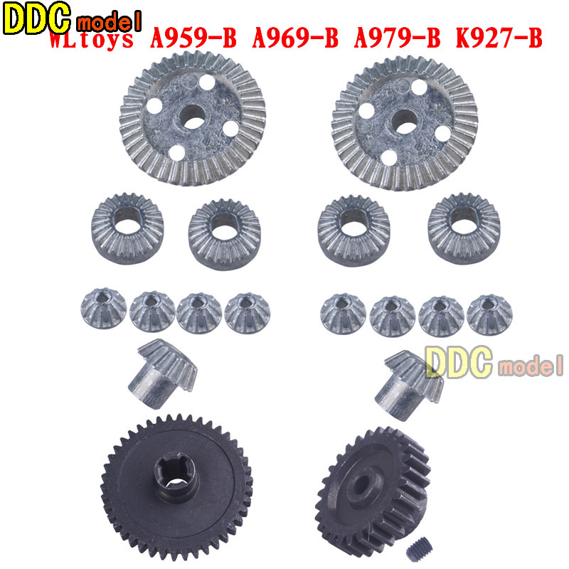 WLtoys A959 części zamienne aluminium Metal do 1/18 elektryczny pilot RC Car Fit A969 A979 K929 mechanizm różnicowy shock