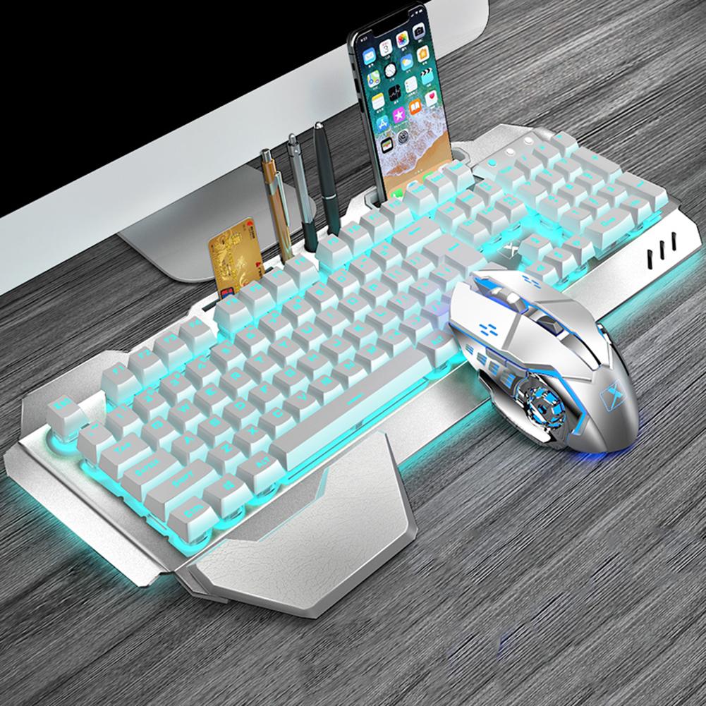 Durable Keyboard Mouse Combos Delicate K680 2.4G Wireless Gaming Rechargeable Backlit Mechanical Feel Keyboard Mouse