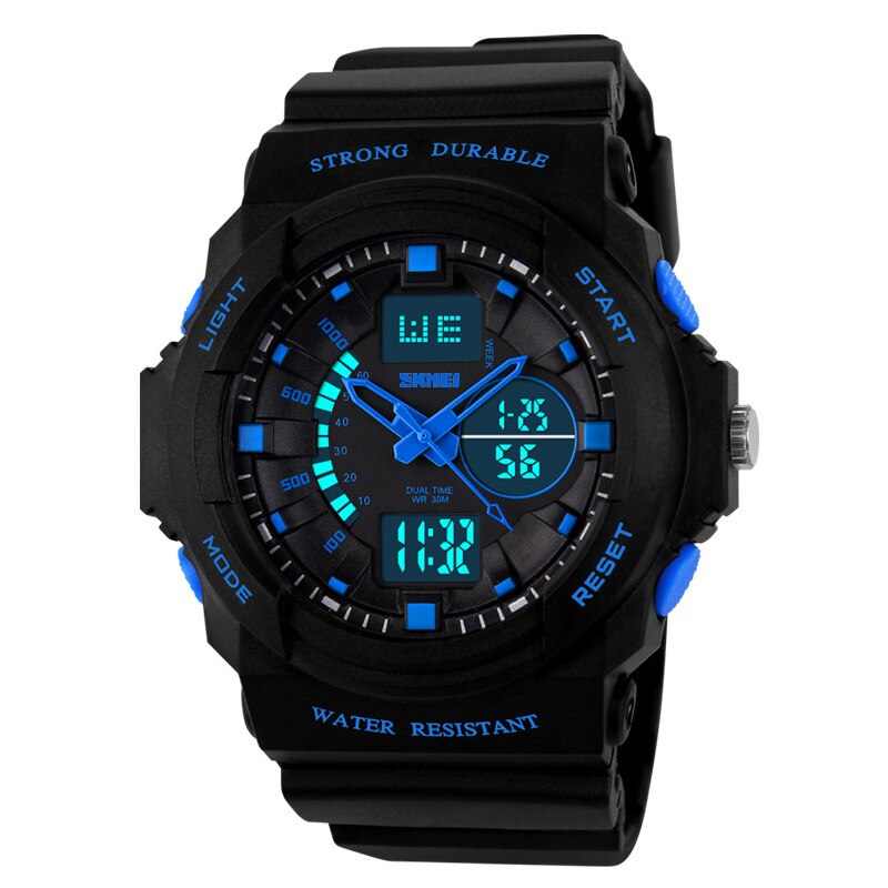 Kids Watches Sports Quartz Children Digital Watch Relojes SKMEI Brand Outdoor Quartz-Watches Boys Wristwatches: 0955 men blue