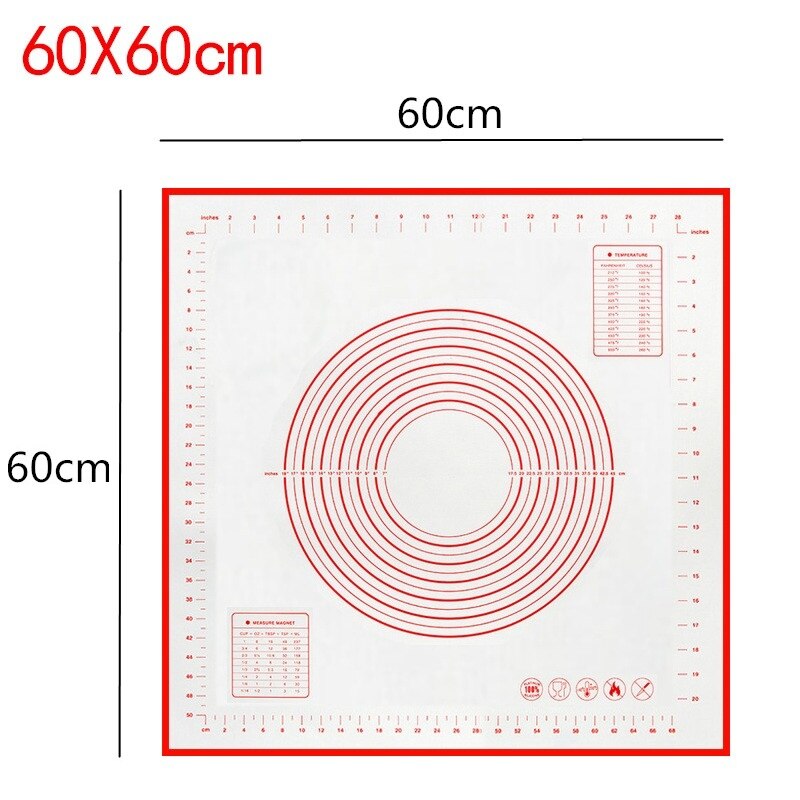 Kneading Dough Mat Silicone Baking Mat Pizza Dough Mat Maker Pastry Kitchen Cooking Gadgets Bakeware Kneading Pad Accessories