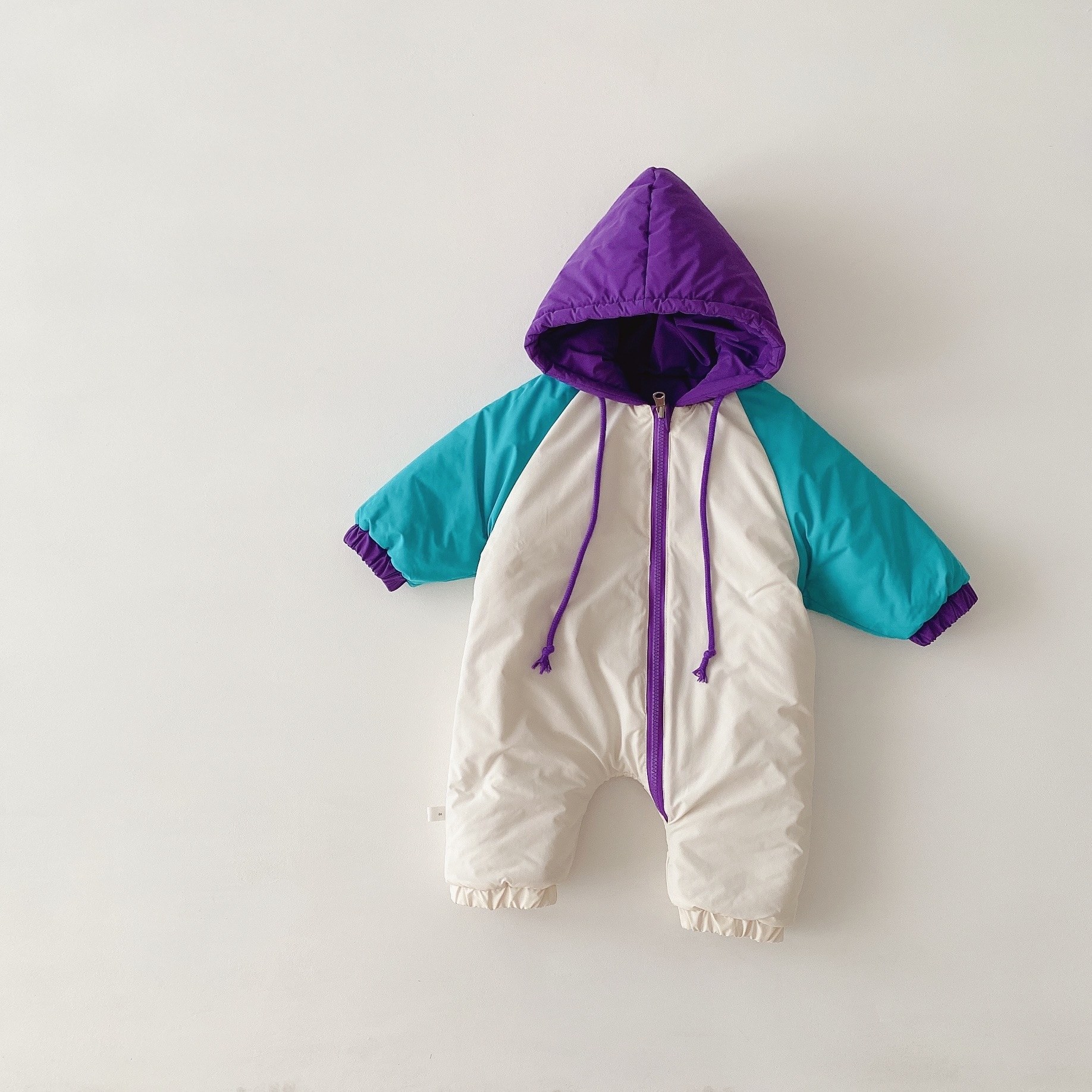 Winter Warme Dicke Kleidung Kleinkind Baby Schneeanzug Junge Mädchen Strampler Doppelseitige Kleinkind Unten Jacke Mit Kapuze Gesamt Outfits
