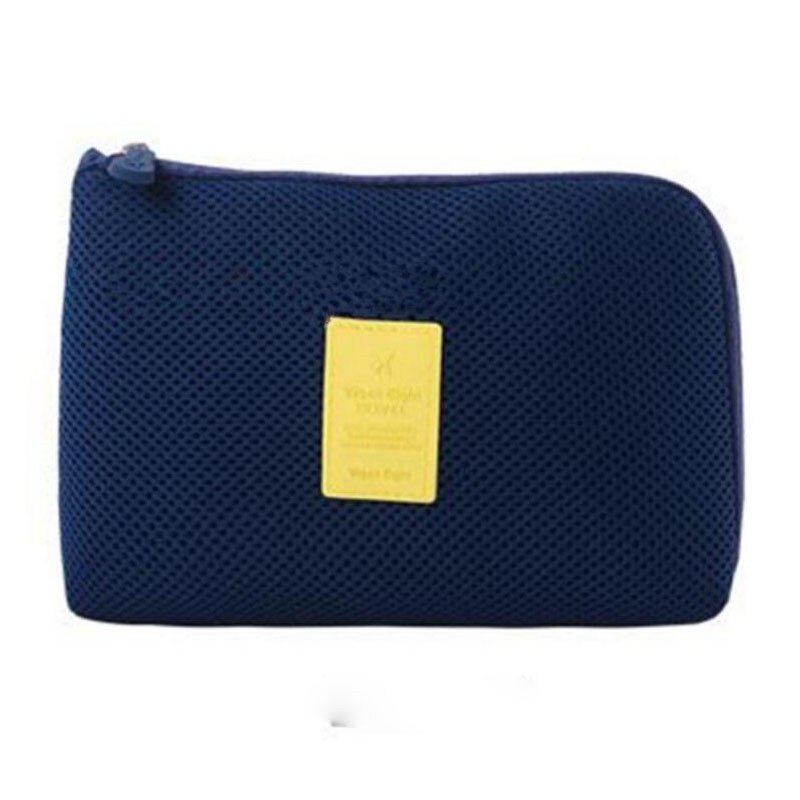 Reisen Bausatz Kleine Tasche praktisch fallen Digitale Gerät Gerät USB Kabel Daten Kabel Organizer Reise Eingefügt Tasche Lagerung Tasche: tief Blau