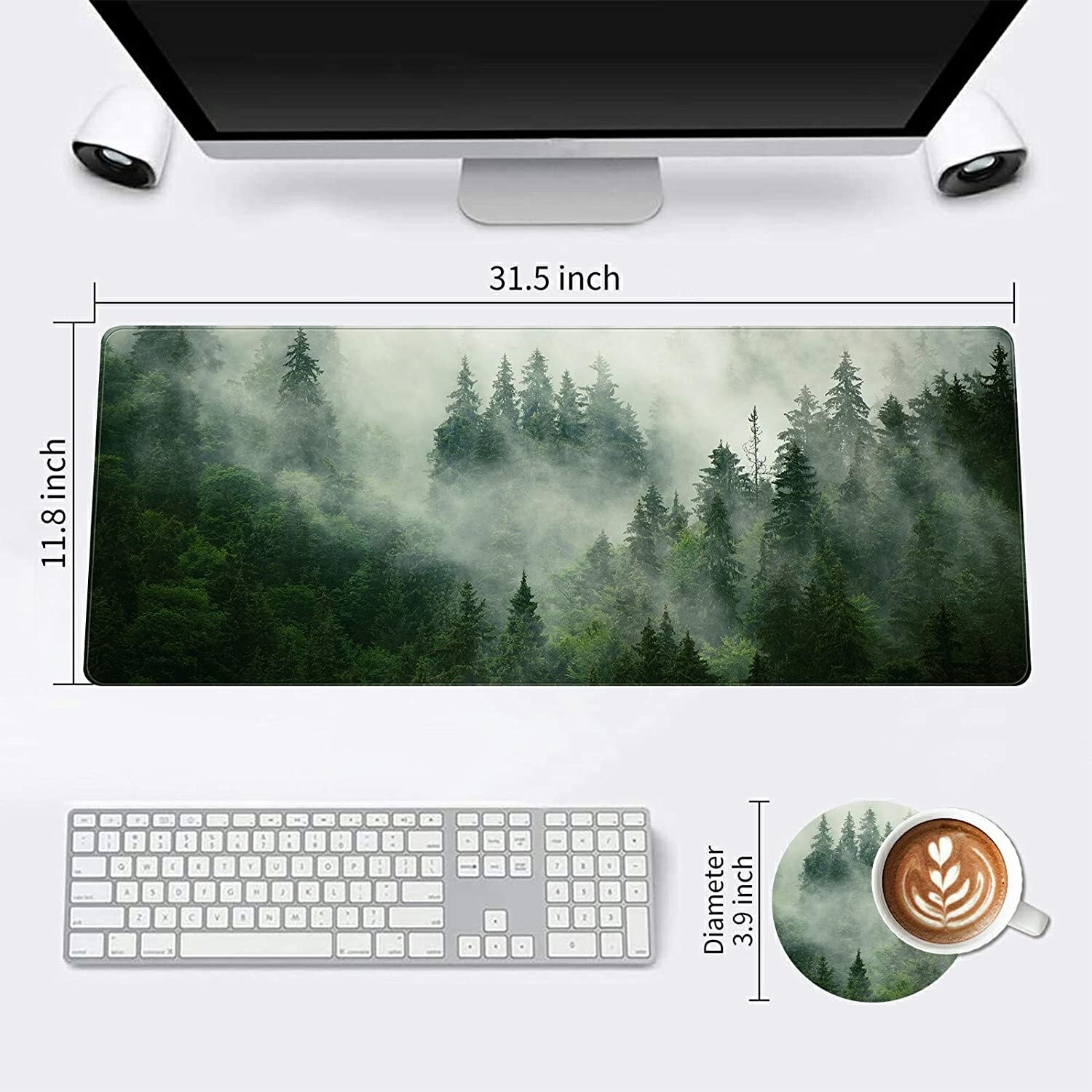 Maus Pad Gamer Computer Neue Heimat XXL MousePads Tastatur Pad Nebligen Grünen Wald Gamer Teppich Natürliche Gummi Anti-Unterhose maus matt