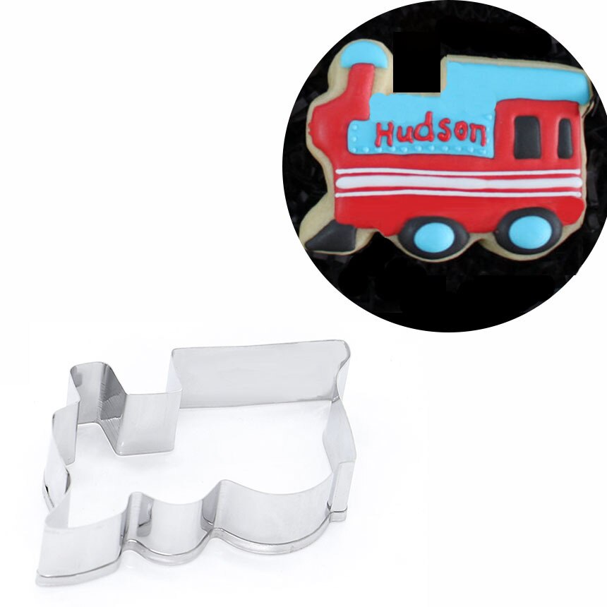 Vintage Locomotive à vapeur emporte-pièce Biscuit moule Train forme 3D Fondant gâteau décoration outil gâteau pâtisserie Biscuit moule de cuisson