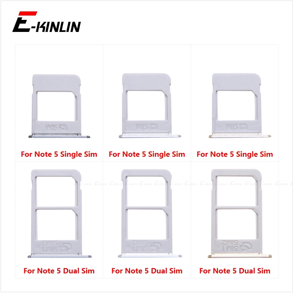 Sim-kort socket slot bakke læser holder stik micro sd adapter beholder til samsung galaxy note 5 n920 reservedele