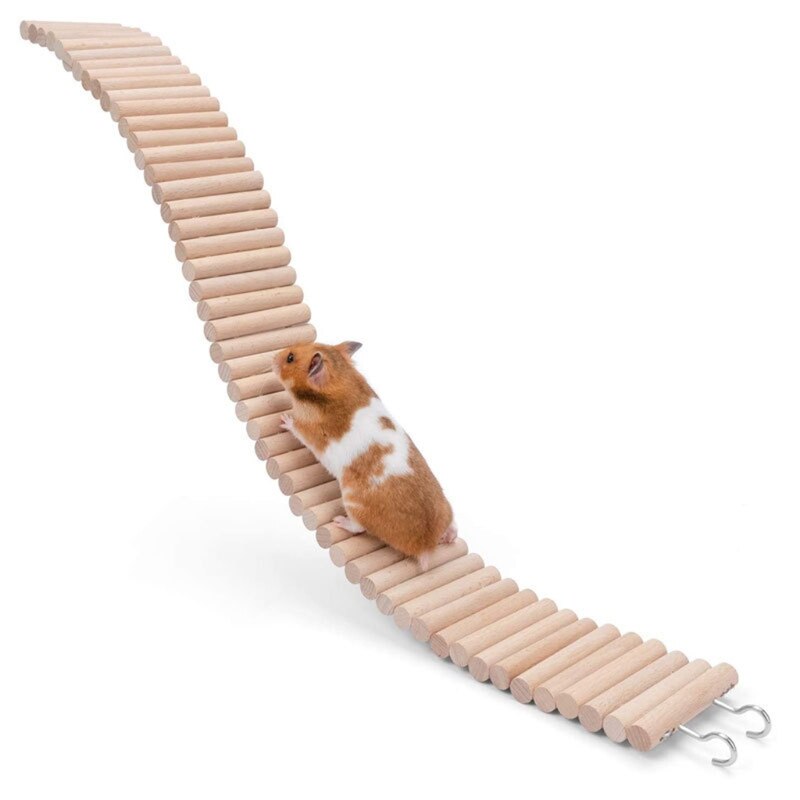 Hamster Suspension Bridge Toy Climbing Ladder for Dwarf Syrian Hamster Mouse Gerbil Small Animal 7.8/11.8/15.7/23.6 Inch Y5GB