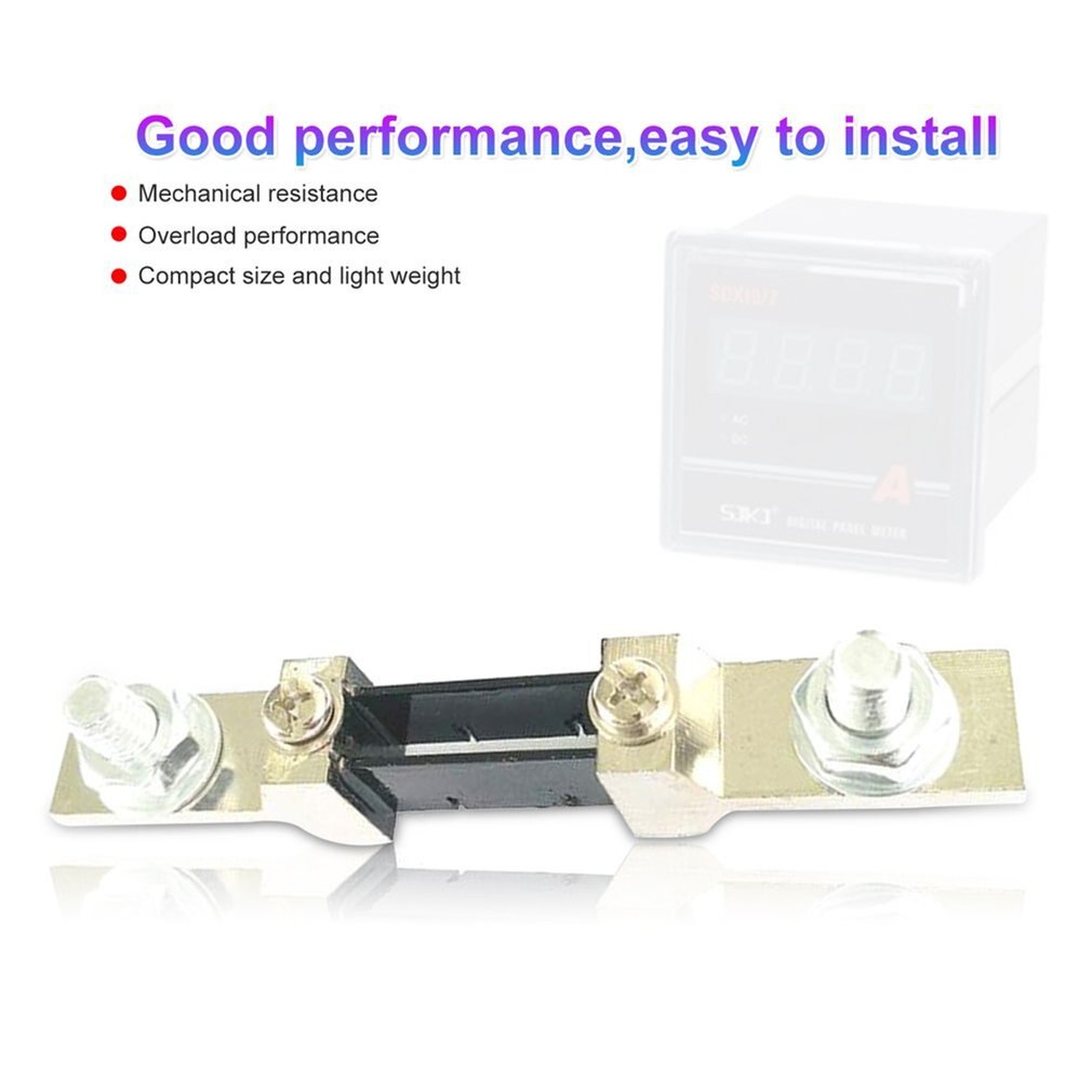 FL-2 50A/100A/200A 75MV DC Current Shunt Resistor Panel For Digital Amp Meter Ammeter Class 0.5 Current Shunt Resistor