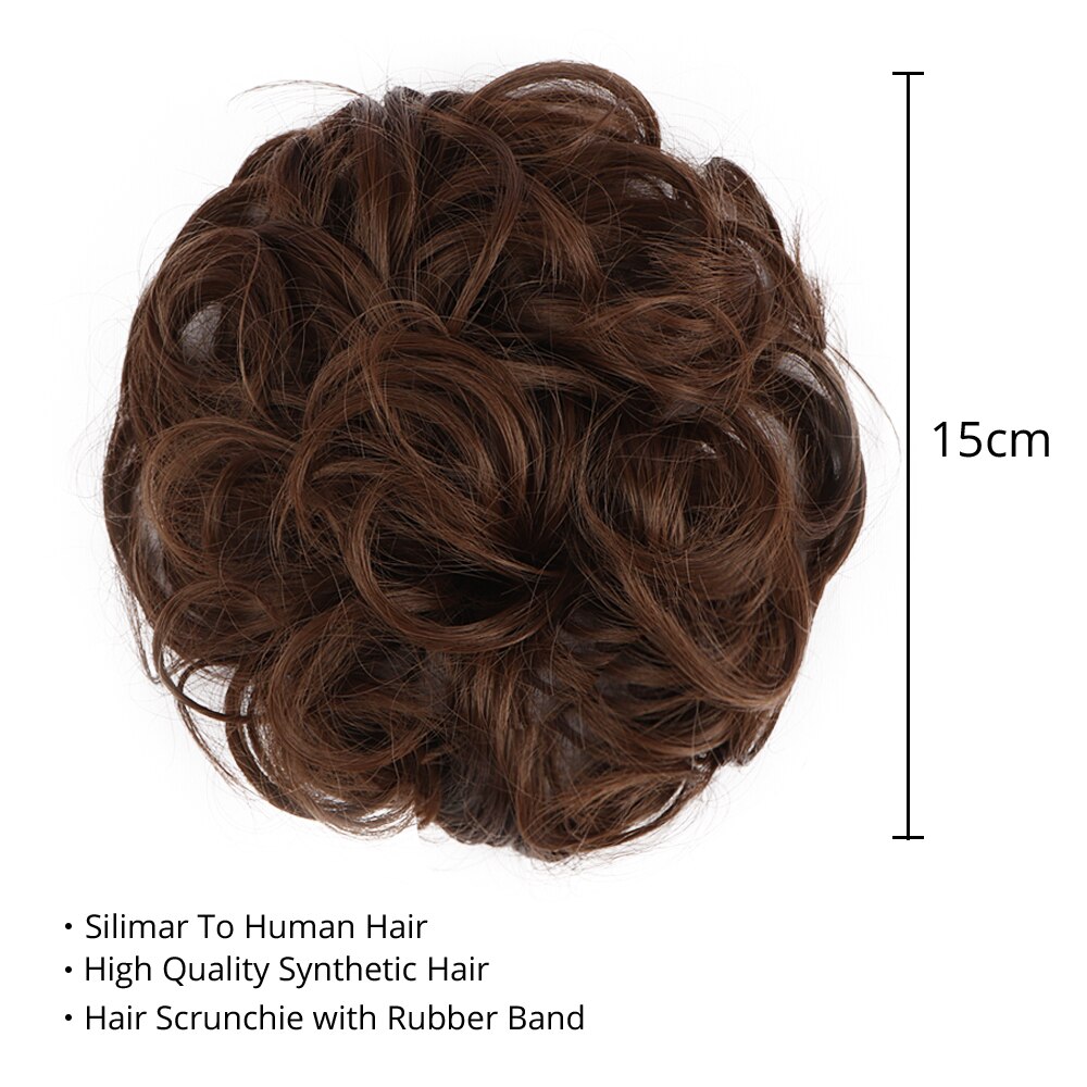 Chignon Hair Bun Hair Pieces Hair Scrunchie Extensions Synthetic Wig For Women Curly Chignon Accessories Hairpiece Extension