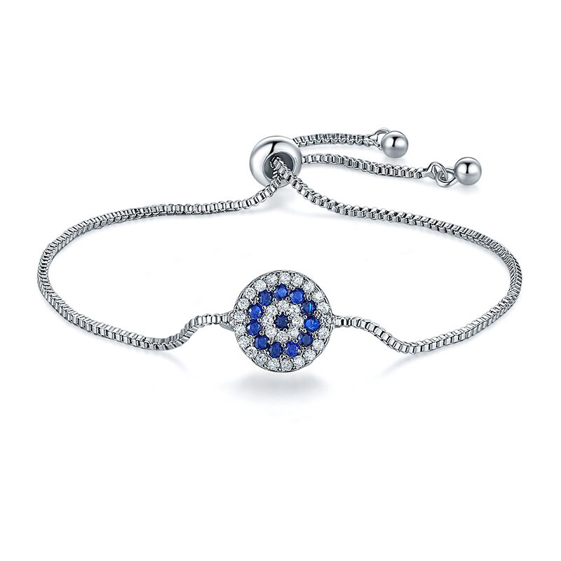 SIPENGJEL modisch Einfache Klassische Kreis Runde böse Auge Armbinde Einstellbar Armbänder Für Frauen Mädchen Freund Schmuck