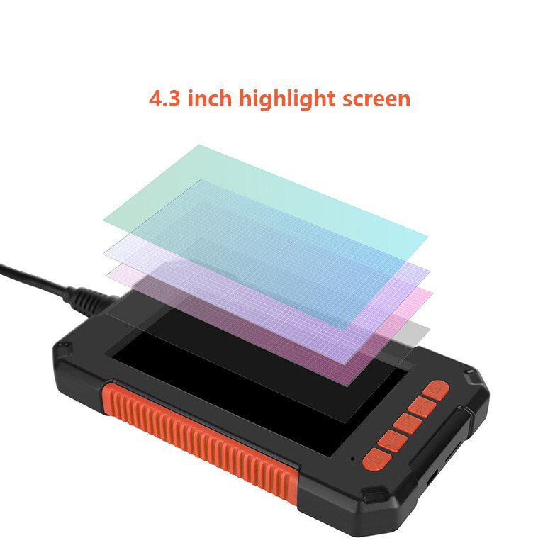 Handheld Schlange Kamera 8LED Endoskop Kamera 1080P HD 4,3 zoll IP67 Wasserdicht Bildschirm einzelne Linse Endoskop Auto Inspektion Kamera