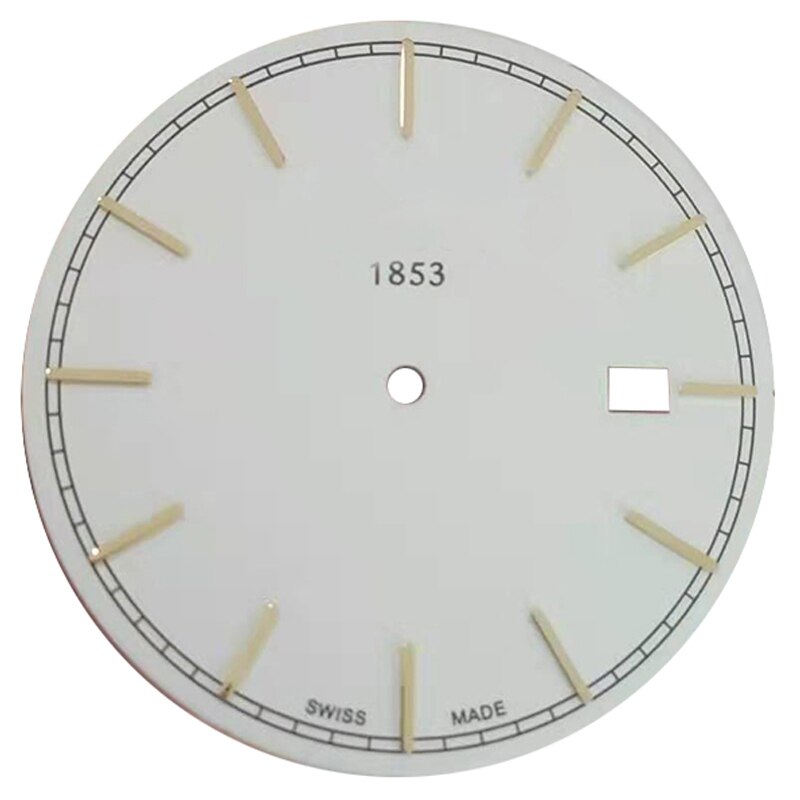 32,7mm uhr zifferblatt hände für T085410A männer quarz T085 uhr Text uhr zubehör T085410 reparatur teile: Weiß Gold wählen