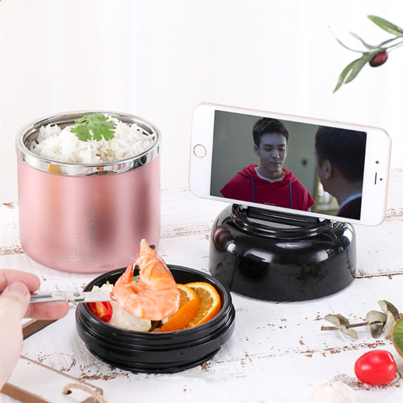 Lunchbox van roestvrij staal, thermische lunchbox met langdurige isolatie, bentobox, voedselbewaarcontainer voor kantoor en school