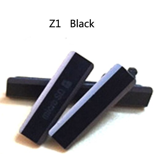 Funda protectora de polvo para Sony xperia z3 compact Mini M55W D5803 D5833 Z2 Z1, puerto de carga Micro SD USB y tarjeta SIM trasera: Z1 L39h   Balck