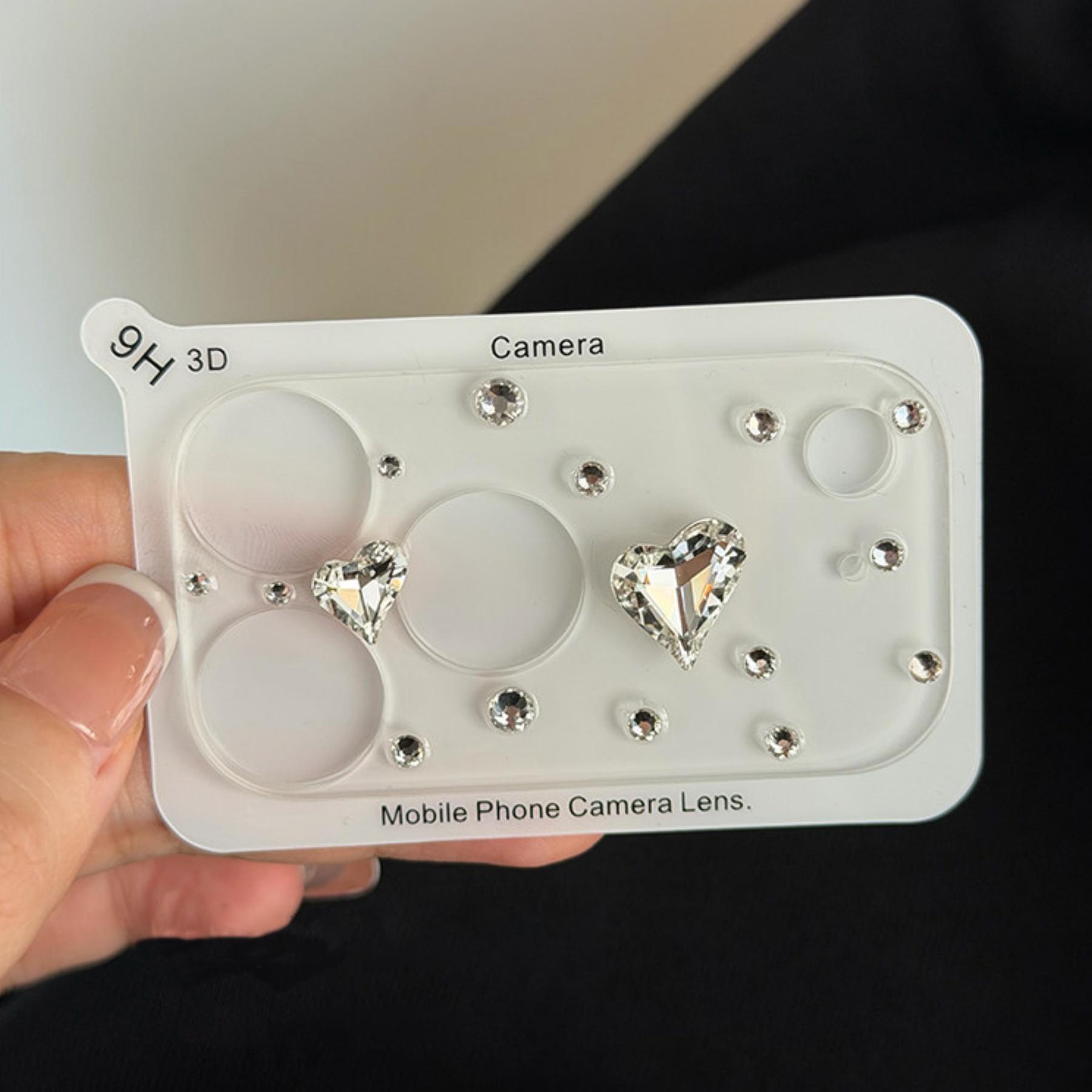 Luxuriöser 3D-Schleifen-Perlen-Liebesherz-Dekorations-Kameralinsen-Schutz für iPhone 17 Pro Max 17 Pro Schutzglas-Linse: WEISS / Paket2