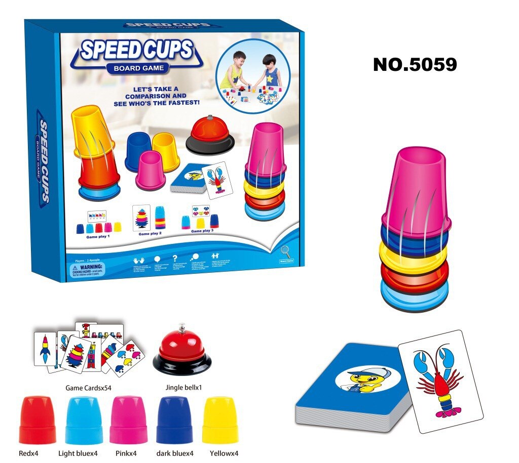 Kleurrijke Stapelen Cups Game, Stevige Plastic, Klassieke Familie Spel, Grote Idee Voor Jongens En Meisjes, veel Plezier: B