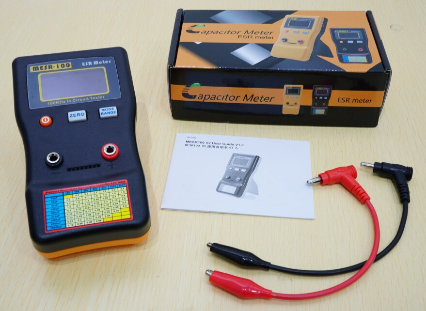 MESR-100 ESR Capacitance Meter Ohm Meter Measuring Capacitance Resistance Capacitor Circuit Tester