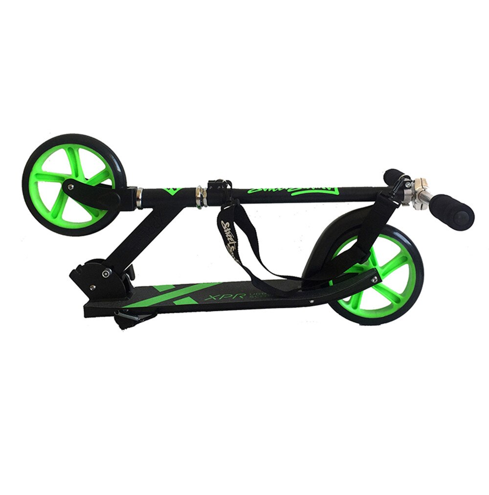 Two wheels Folding Kick Scooter Adults Kids Portable Foot Scooter Height Adjustable Aluminum Alloy Disc Brake PU Wheels: Second generation