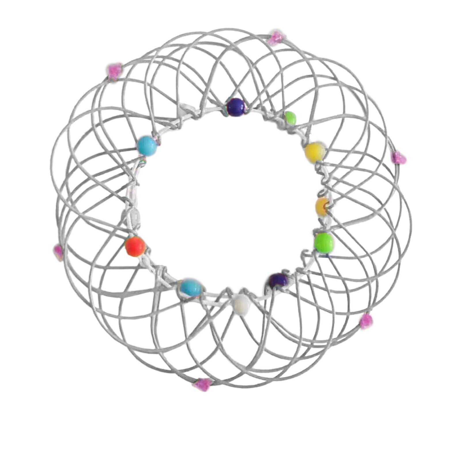 Flexible Basket Fidget-toys Iron-ring Decompression Antistress Juguetes Basket Soft Steel Magic Iron Ring Ornament Squeeze: SL