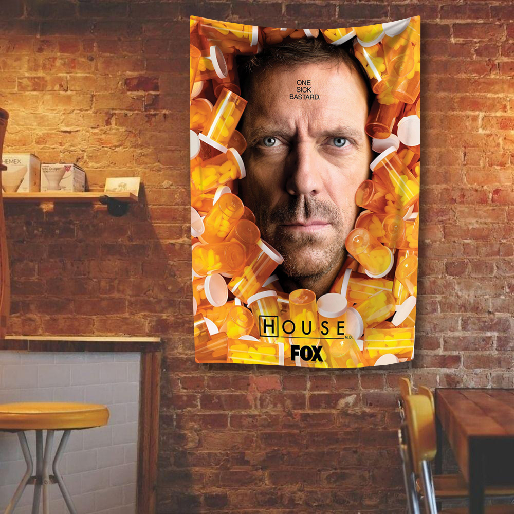 House The Doctor Tapestry Classic TV Home Decor Wall Hanging Coverings For Bedroom Dorm Living Room Background Cloth Fans: 140x205cm / Olive Brown