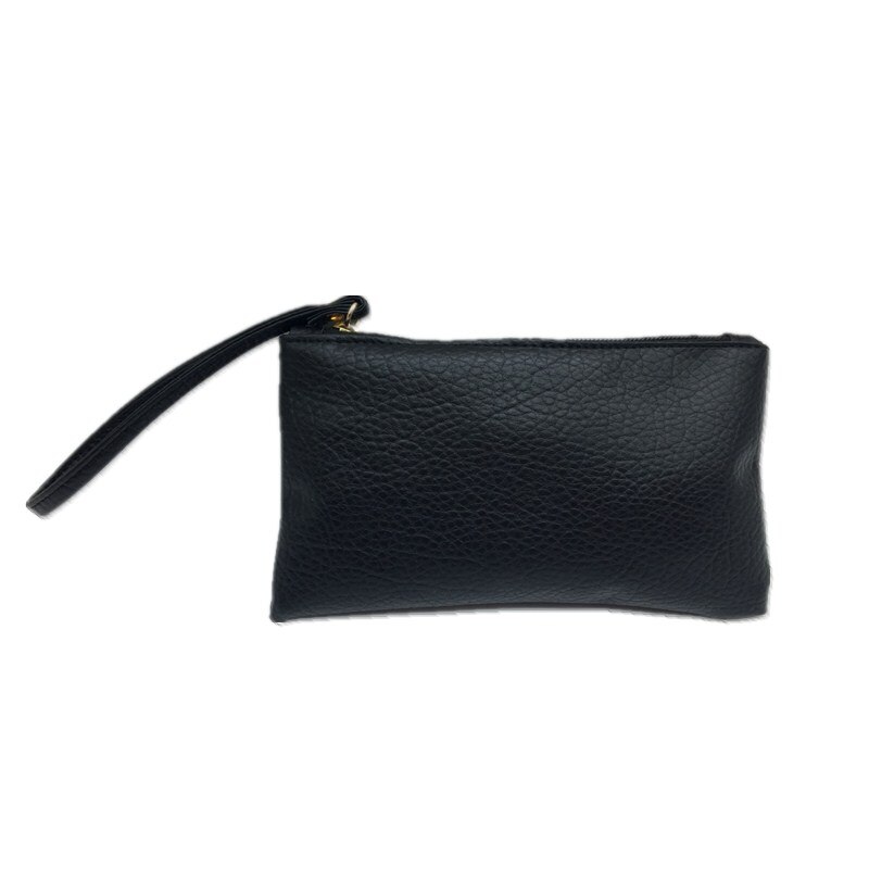 Portefeuille en cuir PU hommes et femmes, sac à main solide et Simple, fermeture éclair, pochette pour monnaie, pochette de téléphone, sac Portable pour achats de fêtes,: Default Title