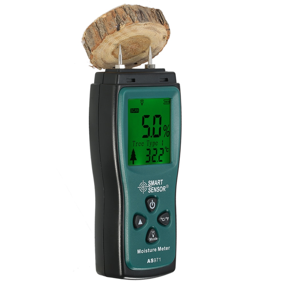 Mini digital Wood Moisture Meter LCD Lumber Damp Meter analyzer timber Moisture Detector Tester 2 Pin Probe Range 2%~70%