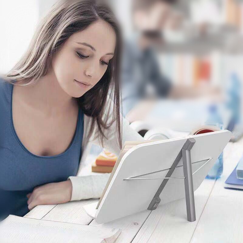 Foldable Portable Reading Rack Eye Protection Book stand Document Holder for Office School Home Adjustable Angle Desk Book Rack