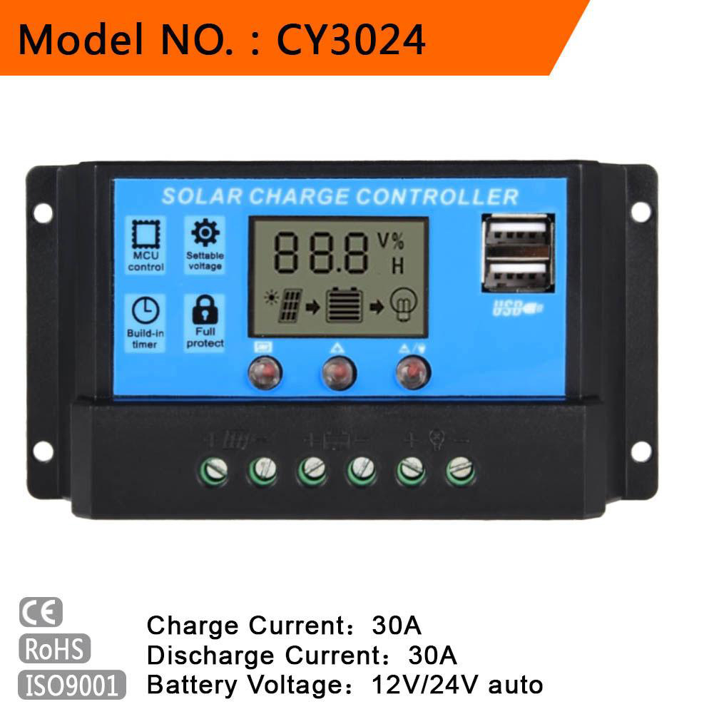 20A/30A Solar Panel Controller 12-24V Voltage Battery Protection Circuit: Default Title