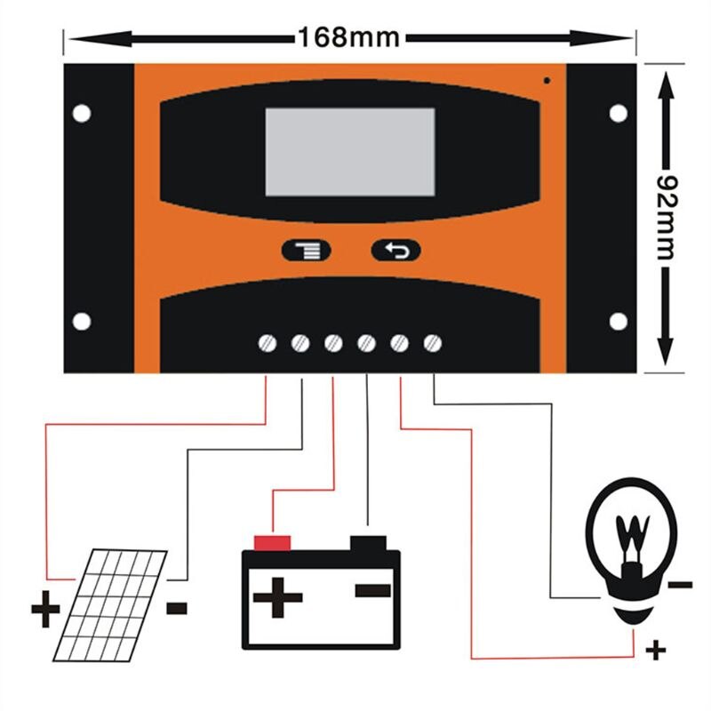 20/30a solenergi controller lcd dobbelt usb solceller panel opladningsregulator 18 dec 31