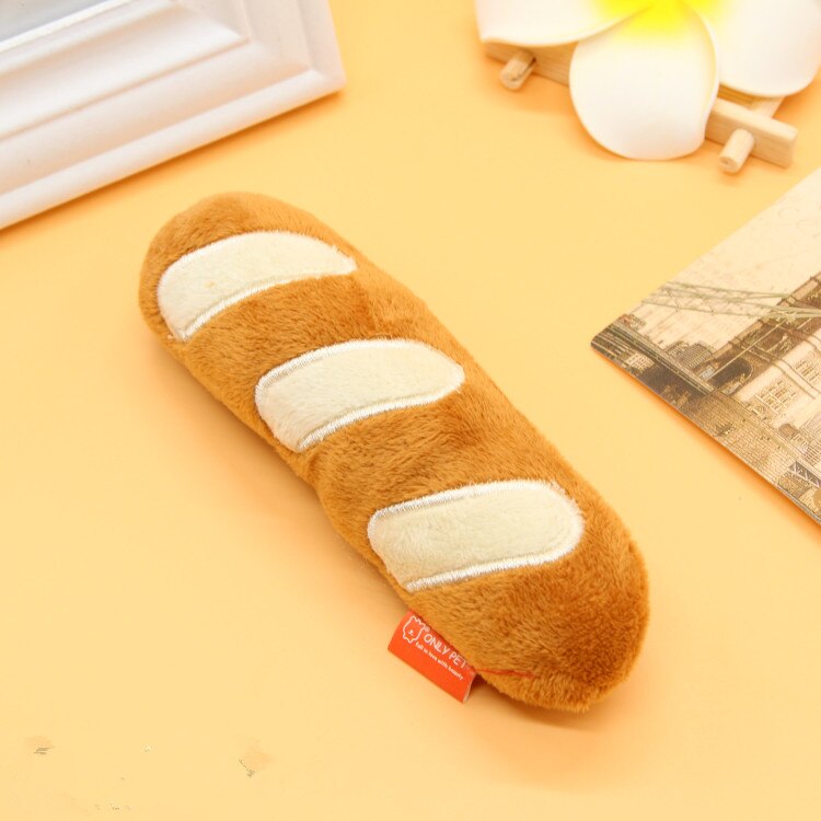 Honden Speelgoed Franse baguette Brood Voedsel down Deliciou Wistiti Pluizen Textuur Soundable Huisdieren Honden Kat Squeak Speelgoed Beagle hond Teckels