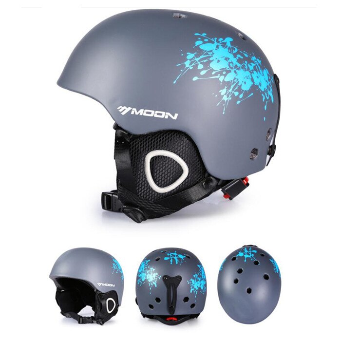 Casque de Ski léger ultime taille M/L, casque de Snowboard pour hommes femmes avec cache-oreilles détachables pour réguler la Tempareture du corps: grey / S