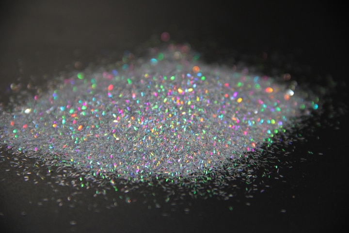 Holo barre argent paillettes rayures paillettes