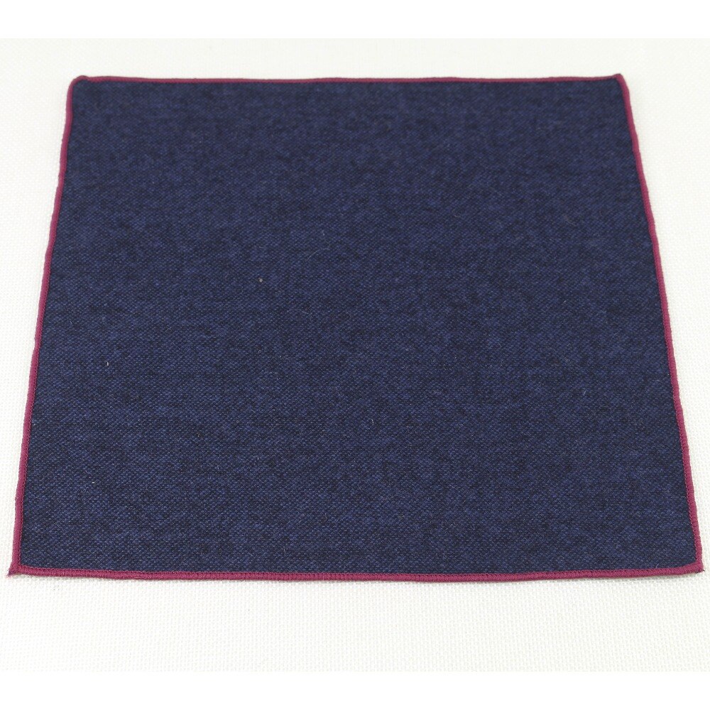Hankerchief Scarves Vintage Wool Hankies Men's Pocket Square Handkerchiefs Striped Solid Cotton 23*23cm