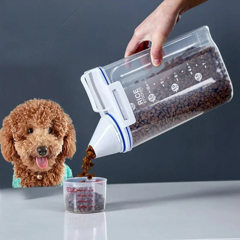 Récipient de stockage d'aliments pour animaux de compagnie de supérieure avec joint hermétique, durable, grande capacité, facile à nettoyer et mn pour chiens et chats
